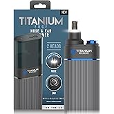 Microtouch Titanium Edge Ear & Nose Trimmer – Dual Rotary Blade Heads with Light – Water Resistant – Travel Friendly – Durabl