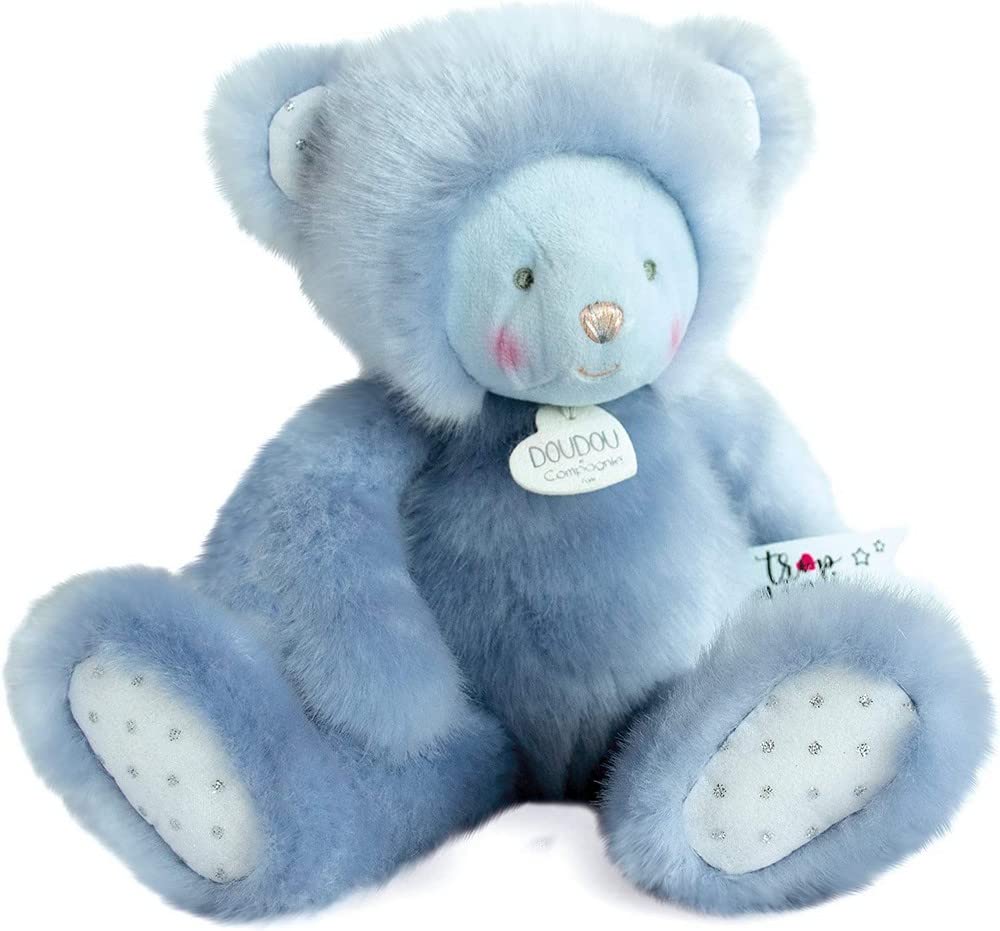 Doudou et Compagnie - DC3554 Teddy Bear with Handkerchief - 30 cm - Blue - Too Mimi