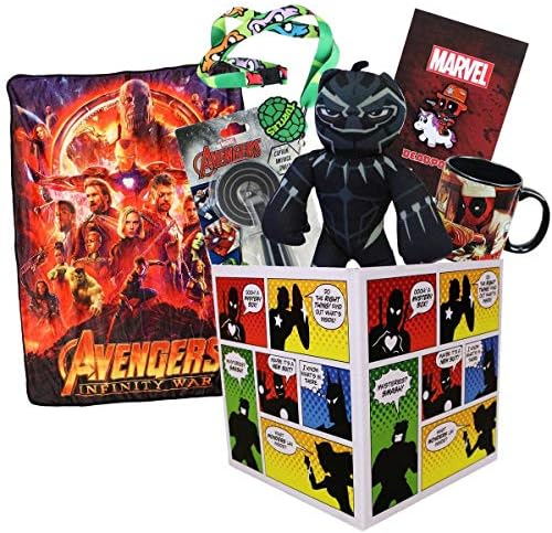スーパーヒーローコレクション Looksee Box アベンジャーズスローブランケットとデッドプール ブラックパンサーコレクション Sairampuc