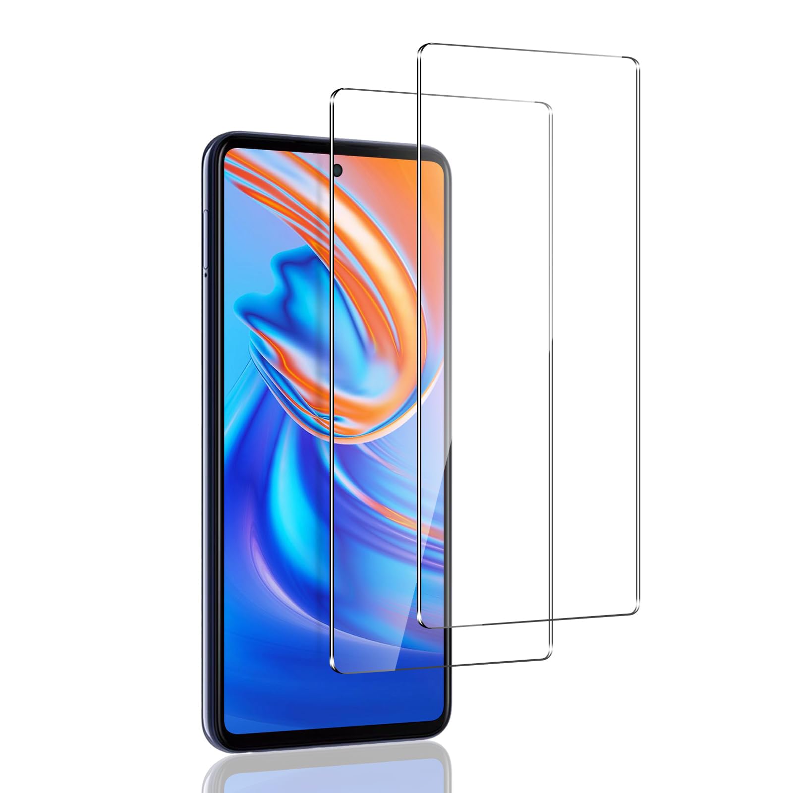 RXNMH 2 Pack For T-Mobile Revvl 7 Pro 5G Screen Protector Tempered Glass, 150° Curved Edge, HD Clear, Bubble-Free, Full Coverage, Screen Tempered Glass Protective Film for T-Mobile REVVL 7 Pro 5G