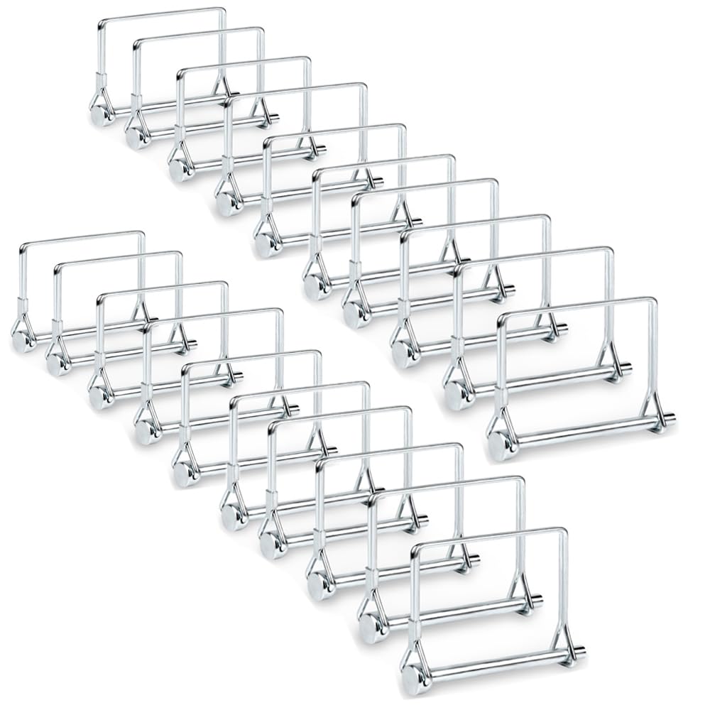 Photo 1 of 20 PCS 1/4 Inch Square Wire Lock Pin Shaft Locking Pin Trailer Safety Coupler Pin Pto Pin Hitch Pin for PTO,Farm,Lawn,Hitches,and Garden