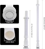 ICEBLUEOR Flexible Waste Pipe Connector Kit 1 1/4 in Universal Trap view 3