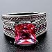 DJ CH AAA Zircon Rose Cubic Cz Stone Women Wedding Black Ring Set Size 5-12