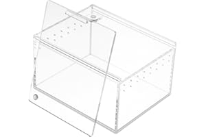 Reptile Box Transparent Breeding Box- Spider Scorpion Feeding Box Acrylic Breeding Tank Reptile Feeding Container