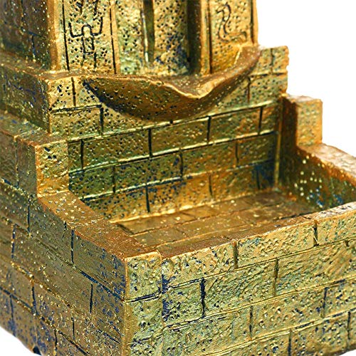 POHOVE-Egyptian-Incense-Burner-Resin-Backflow-Incense-Censer-Smoke-Censer-HolderIncense-Stick-Holder-Golden-Egyptian-Pharaoh-King-Meditation-Waterfall-Incense-Burner-Home-Office-Decor