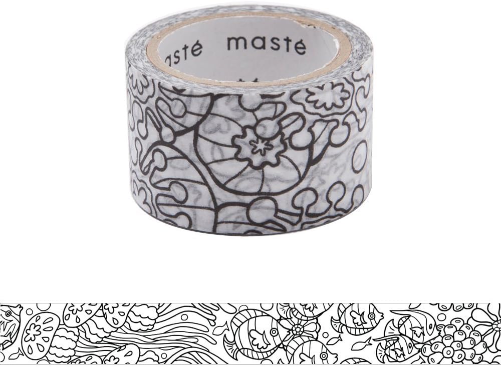 Maste Animal Colouring Washi Masking Tape