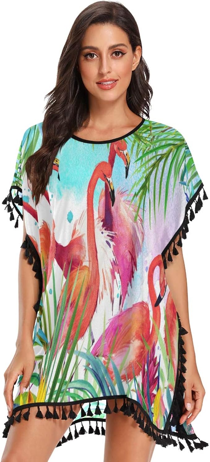 flamingo beach cover up