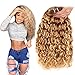 FASHION LINE Brazilian P27/613 Water Wave Blonde Human Hair Extensions Unprocessed Human Hair Bundles Weft 1PC 100g Piano Color (14