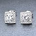 Adeser Jewelry Girls White Gold April Birthstone Promise Engagement Studs White Diamonds Stud Earrings