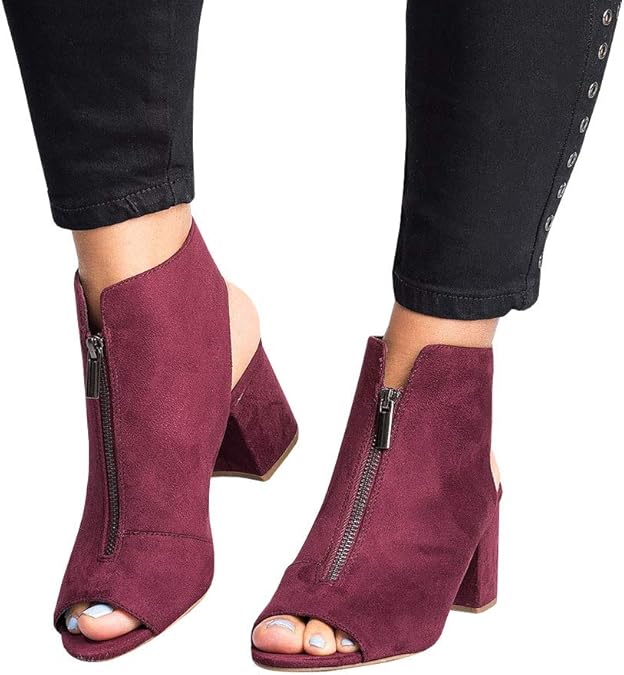 block heel booties open toe