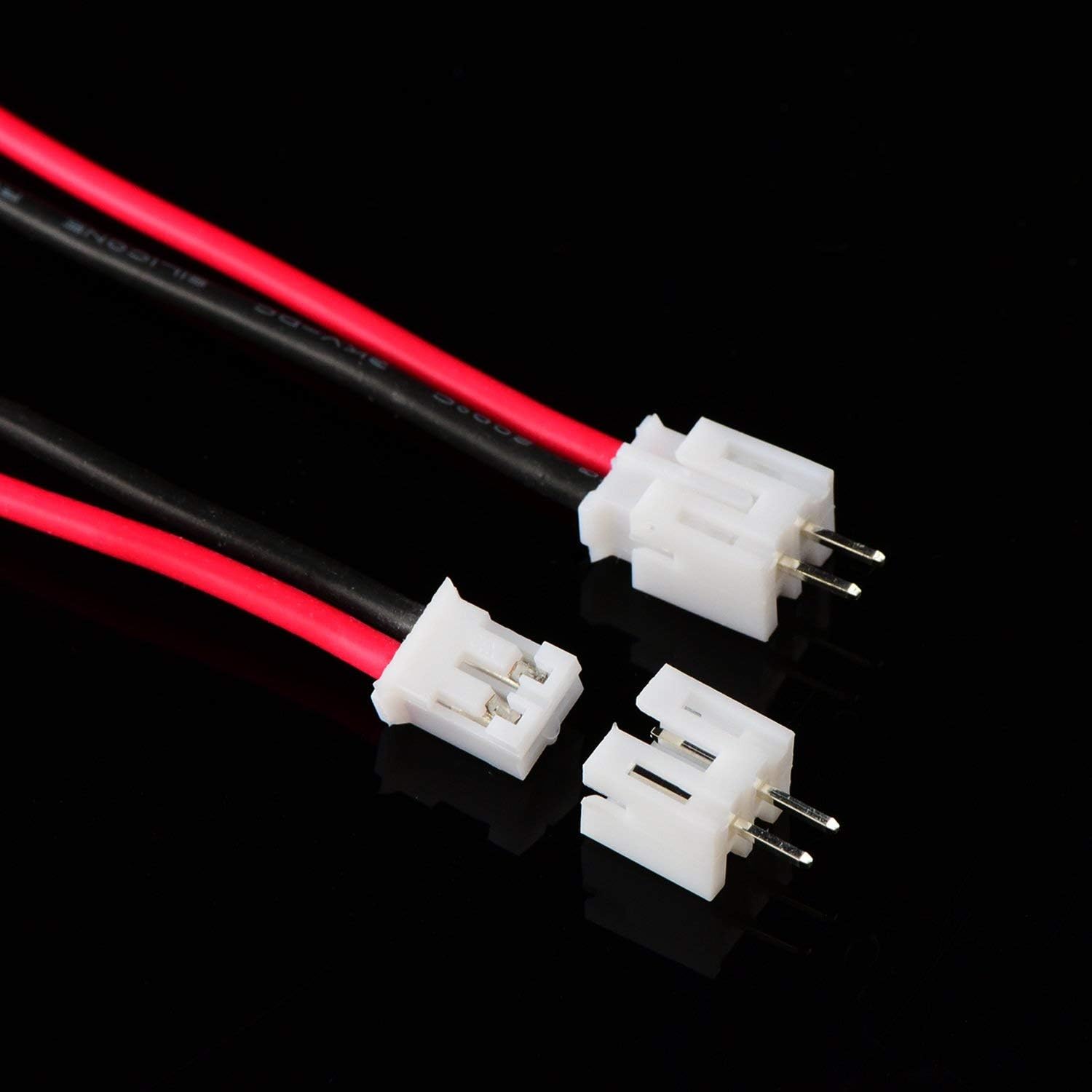 GTIWUNG 20 Sets Mini Micro Jst 2.0 Ph 2-Pin Connector Plug Male With 100mm Cable & Female Connector, White, Micro, 80 mm - Image 5