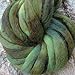 Wool Roving Hand Dyed. Super Soft BFL Combed Top Pre-Drafted for Easy Hand Spinning. Artisanal Craft Fiber ideal for Felting, Weaving, Wall Hangings and Embellishments. 1 Ounce. Bronze Green