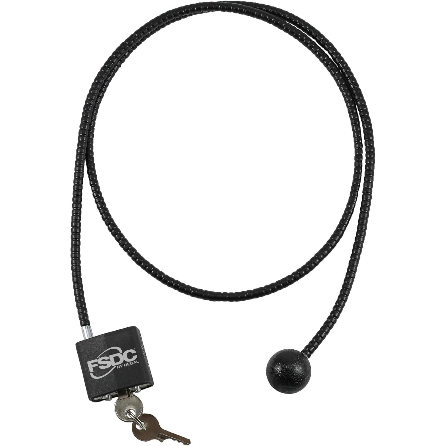 Photo 1 of **USED missing keys**FSDC (Firearm Safety Devices - FSDC-CL1070RKD 38" Longarm California DOJ-Approved Keyed Cable Gun Lock with 2 Keys – for Lever-Action Rifles and Break-Action Shotguns