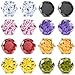 MOWOM Multicolor 10mm 16PCS Stainless Steel Stud Earrings CZ Round Square Royal King Crown Set (8 Pairs)
