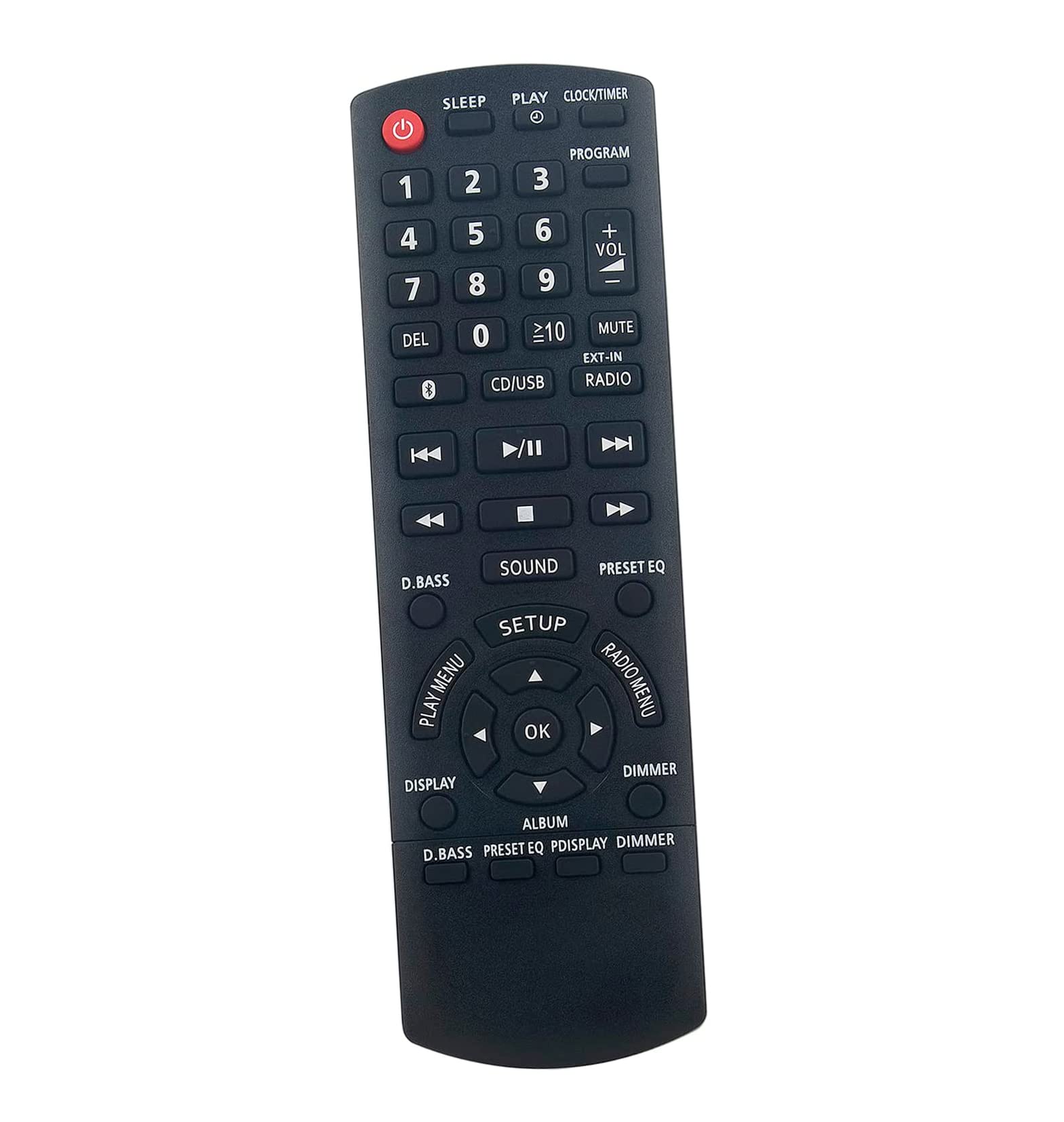 AULCMEET N2QAYB001101 Replacement Remote Control Compatible with Panasonic Micro HiFi System Compact Stereo SC-PMX74 SC-PMX70 SCPMX100EGS SC-PMX74 SC-PMX80 SC-PMX80 SA-PMX70BEB