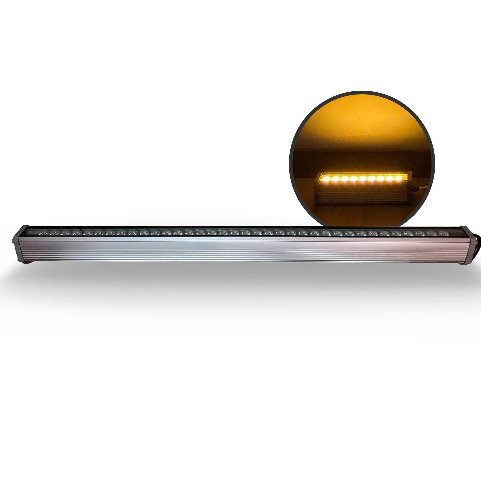 LedRica Indoor and Outdoor Lights, Modern Garden and Wall Lights, Weather-Resistant Indoor and Outdoor Wall Lights, Wall Washers with IP65 Waterproof Driver, Includes Hardware, Amber, 100 cm