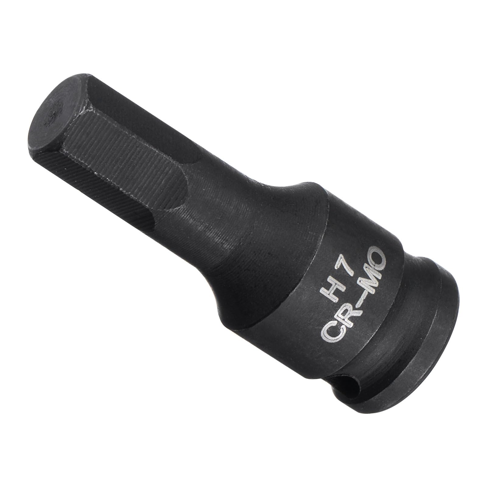 CoCud Impact Hex Bit Socket, 1/4" Square Drive 7mm Hex 35mm Length, CR-MO Chamfered Design Pin Hole Metric Hex Socket - (Applications: for Impact Wrench Home Improvement)