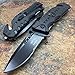 MASTER USA Black Ballistic Skull Medallion Hunting Tactical Rescue Pocket Knife