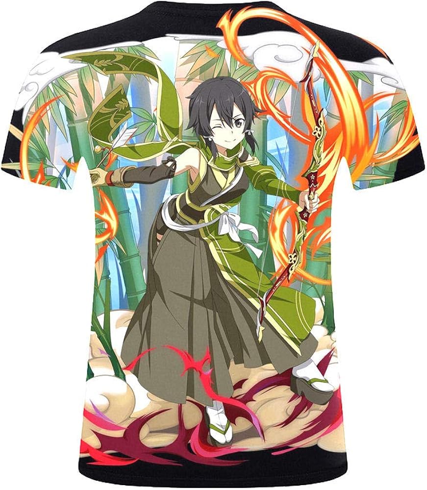 Sword Art Online TShirt Round Neck Printed Short Sleeve Loose Casual T