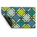 DII Natural Coir Geometric Modern Outdoor Door Mat, Front Porch Décor, 17x29, Blue Mosaic