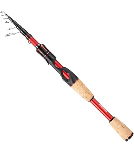 Eagle Claw Pack-It Telescopic Spinning Rod, Yellow, 5-Feet 6-Inch : Spinning Fishing Rods : Sports & Outdoors