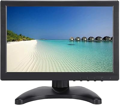 Sutinna 10.1 Inch HD LED LCD Monitor 1280x800 16:10 VGA HDMI BNC AV Speakers UK