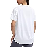 THE GYM PEOPLE Women's Loose Fit Workout T-Shirts V Neck Short Sleeve Running Yoga Lounge Tee Tops