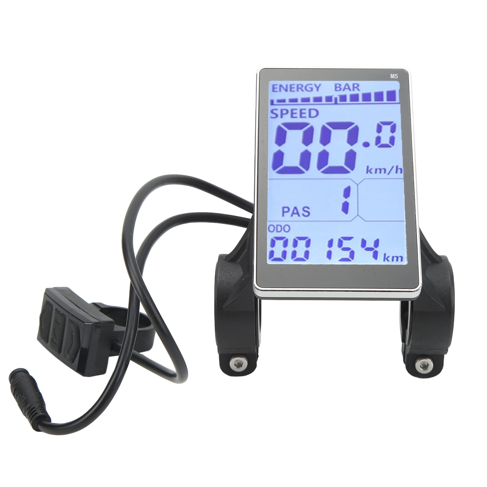 Bicycle Speedometer Odometer,Electric Bicycle LCD Display Meter 24V 36V 48V S866 Control Panel with Waterproof Plug Replacement for Electric Bikes