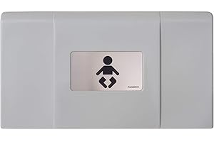 Foundations Ultra Horizontal Wall Mounted Baby Diaper Changing Station, Oversized Changing Surface, Plastic with Heavy Duty S
