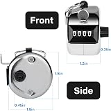 SDARMING 4-Digit Tally Counter 3 Pack Metal Hand Clicker No Battery view 5