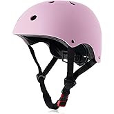 OUWOR Skateboard Bike Helmet, Lightweight Adjustable, Multi-Sport for Bicycle Skate Scooter, 3 Sizes for Adult Youth & Kids