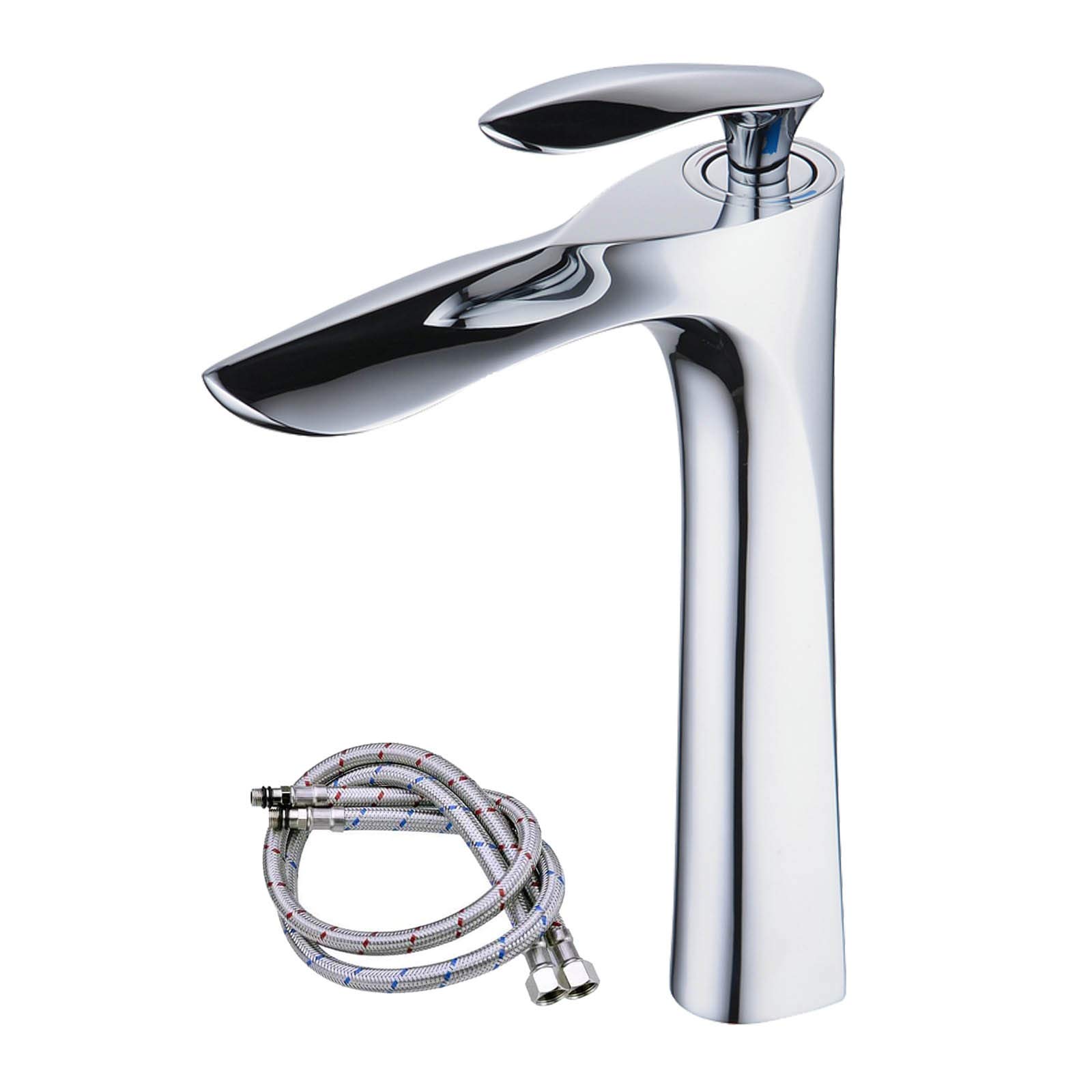 Tall Counter Top Basin Mixer Tap Curved Bathroom Sink Tap Designer style,Chrome, XY1003CH,XINYU