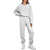 AUTOMET Womens 2 Piece Outfits Sweatsuit Lounge Sets Oversized Sweatshirt Baggy Sweatpants Fall Fashion with Pockets