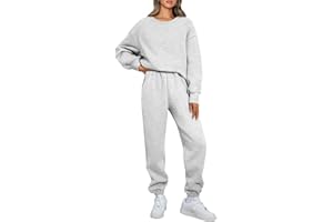 AUTOMET Womens 2 Piece Outfits Sweatsuit Lounge Sets Oversized Sweatshirt Baggy Sweatpants Fall Fashion with Pockets