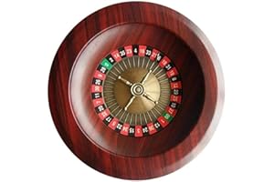 NobesOnbet 12 inch Wooden Luxury Casino Roulette Set, Professional Roulette Set, Desktop Props, with 2 Balls, Essential for G