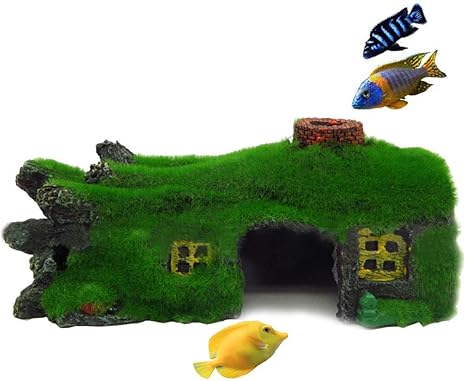 pequeno escondite de peces betta cave decoraciones para acuario accesorios de pez betta natural suave y espacioso escondite de resina natural para