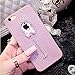 Iphone 6s plus case,I-Fashion 3D Cute Shiny Bling Glitter Hybrid Rubber Case with Sparkly Crystal Rhinestones bow knot chain for iphone 6/6s plus Pink