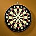 Classic Double-Sided Dartboard - Cork Board with Walnut Cabinet Set with 6 Brass Darts, Chalk, Eraser, & Mounting Hardware - for Bars & Game Rooms