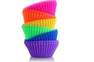 12 peças reutilizáveis de silicone para cupcake, 7 cm, forros de cupcake para festa, multicoloridos 12 peças reutilizáveis de silicone para cupcake, 7 cm, forros de cupcake para festa, multicoloridos
