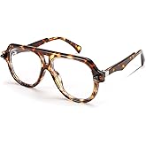 FEISEDY Aviator Frame Glasses for Women Men Blue Light Blocking Glasses Anti Glare Computer Eyeglasses B0039