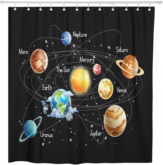 Amazon Com Artsocket Shower Curtain Planet Solar System Universe