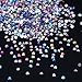 1440 Pack Crystal Flat Back Rhinestone Round Diamante Gems, Non-Self-adhesive (Multicolor AB, 4 MM)