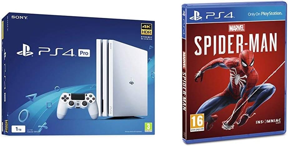 Sony Playstation 4 Pro 1 Tb White Marvel S Spider Man Amazon Co Uk Pc Video Games