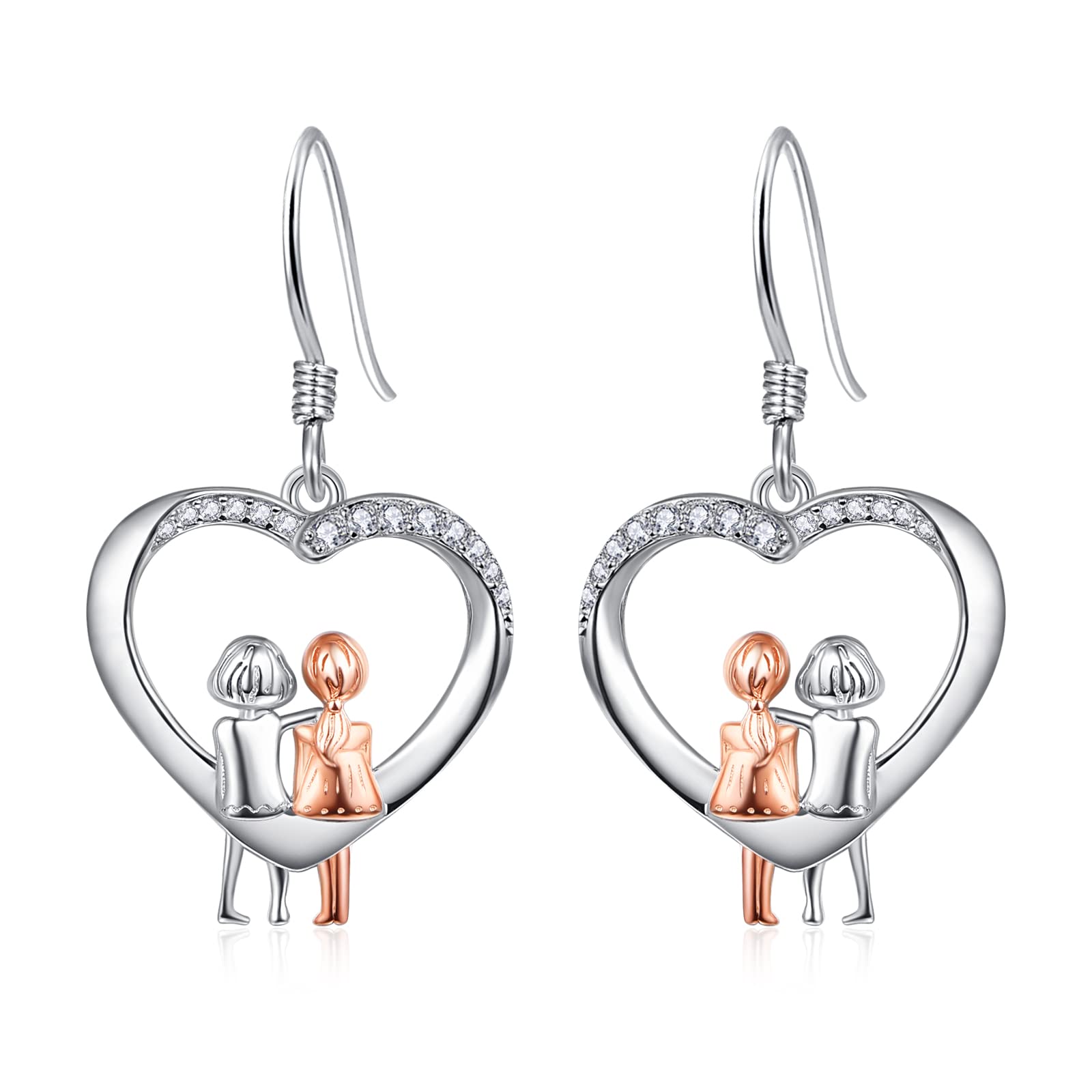 Sister Drop Earrings 925 Sterling Silver Always My Sister Forever My Friend Earrings Sister Gifts from Sister Birthday Christmas Gifts for Sister Best Friends