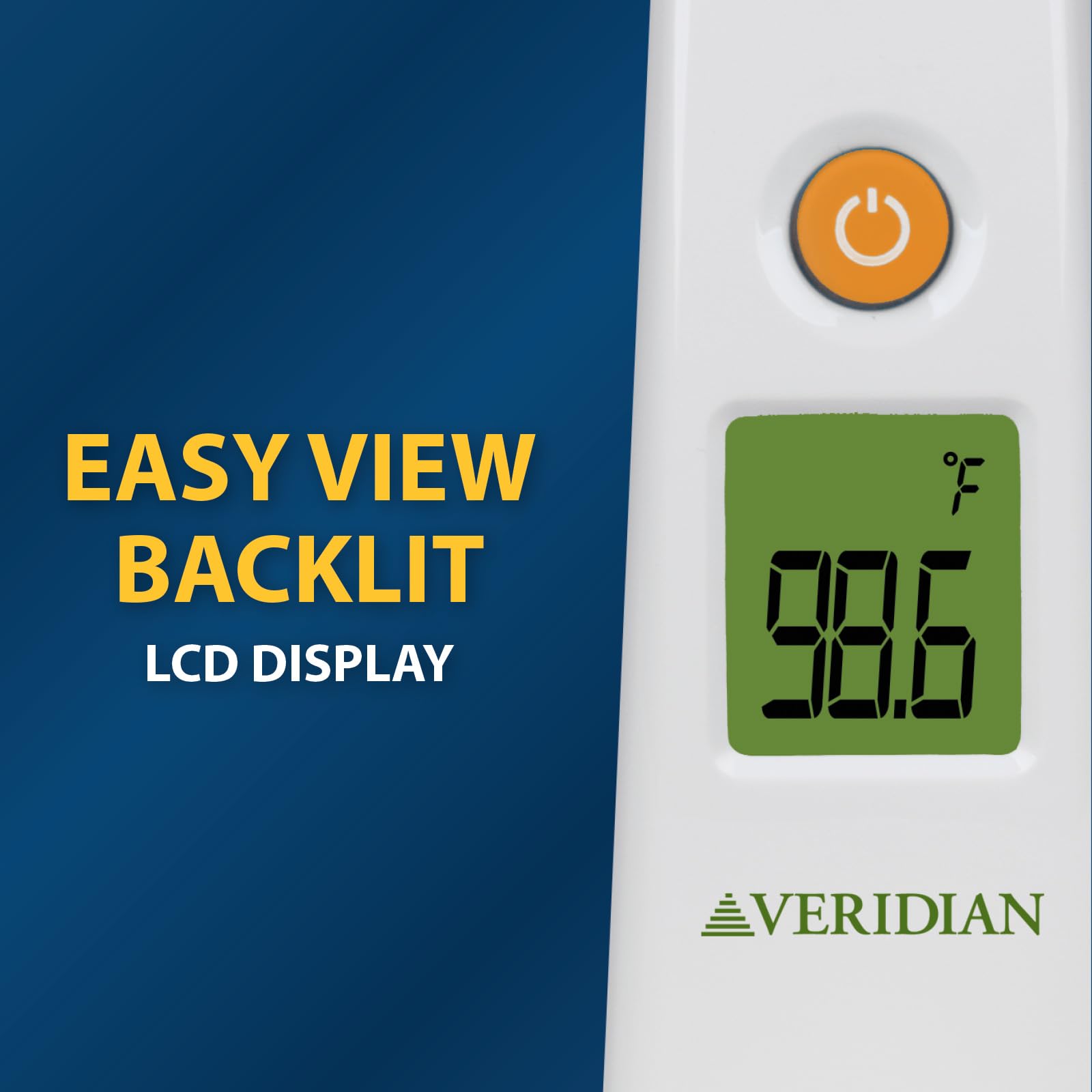 Veridian Temporal Contact Thermometer LCD Display 09-330 1 Each