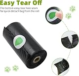 Topfree Thick Dog Poop Bags 180 Count Corn Starch Environment Friendly Black view 4