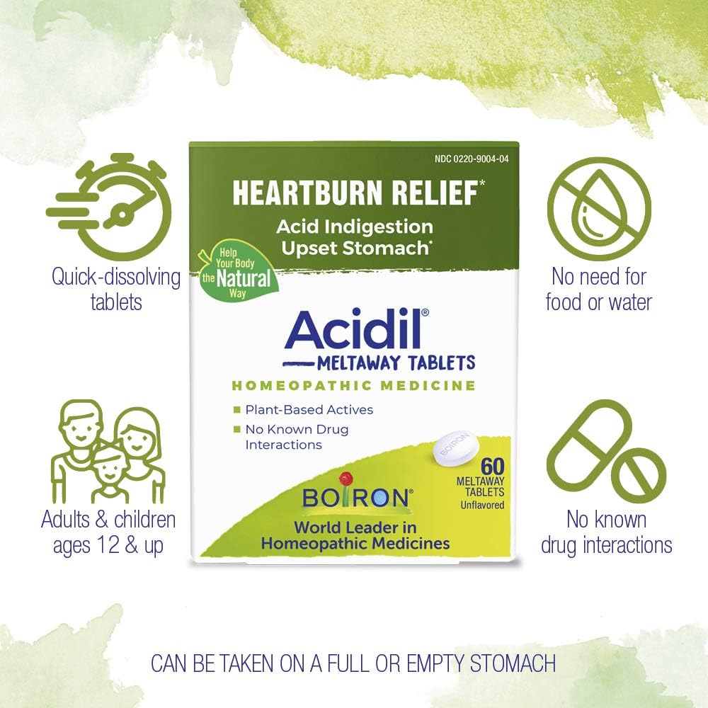 Boiron Acidil Indigestion Medicine for Heartburn and Acid Reflux: Health & Personal Care