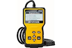 MOTOPOWER MP69033 Car OBD2 Scanner Code Reader Engine Fault Scanner CAN Diagnostic Scan Tool for All OBD II Protocol Cars Since 1996, Yellow