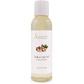 Kukui Nut Oil Cold Pressed 100% Pure Natural for Skin Hair 4 fl oz | Moisturizing Oil for Face &amp; Skin. Hair Care. DIY Soap Making. Cold Pressed. Pure &amp; Natural