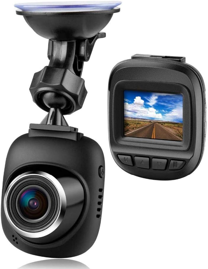 Explon Mini Dash Camera - 1080P Full HD Car Dashboard Recorder, 1.5" LCD, Wide Angle, GPS G-Sensor, Loop Recording, WDR Night Vision, Uber Cars